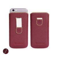 Artisanpouch genuine full-grain European leather pouch case - for Apple iPhone 6/6s Plus, 7 & 8