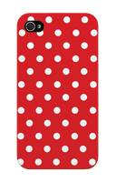 Grafikcase case: White Polka Dots on Red