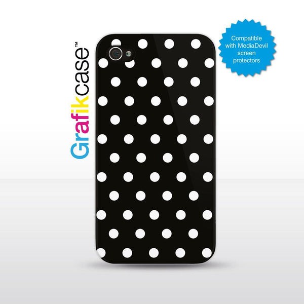 Grafikcase case: White Polka Dots on Black 