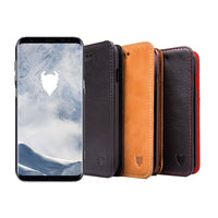 Artisancover genuine European leather case with integrated stand and card holders - Samsung Galaxy S8 - 3rd Generation