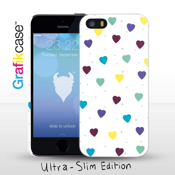 Grafikcase iPhone SE/5/5S case: Multicoloured Hearts