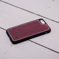 Artisancase Apple iPhone 6/6s leather case-Rustic Burgundy Leather with Cream Stitching-Without card slots