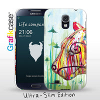 Grafikcase Samsung Galaxy S4 case: Feline by Milo Tchais