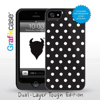 Grafikcase case: White Polka Dots on Black 