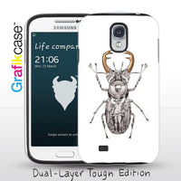 Grafikcase Samsung Galaxy S4 case: Stag Beetle by Magnus Gjoen