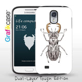 Grafikcase Samsung Galaxy S4 case: Stag Beetle by Magnus Gjoen