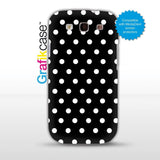 Grafikcase case: White Polka Dots on Black 