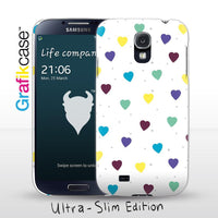 Grafikcase Samsung Galaxy S4 case: Multicoloured Hearts