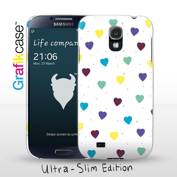 Grafikcase Samsung Galaxy S4 case: Multicoloured Hearts