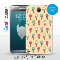 Grafikcase Samsung Galaxy Note II / 2 case: Ice Cream Cones - Glossy