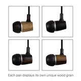 Artisanphonics EB-03 (2017 release) luxury wood earphones with built-in microphone