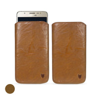 Artisanpouch genuine full-grain European leather pouch case - for Samsung Galaxy J7 2016