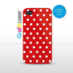 Grafikcase case: White Polka Dots on Red