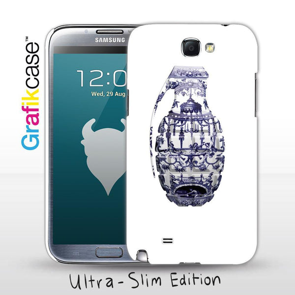 Grafikcase Samsung Galaxy Note II / 2 case: White Grenade by Magnus Gjoen - Glossy