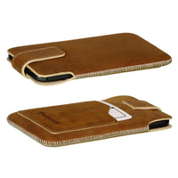 Artisanpouch handcrafted leather pouch case - Size 4 (L) - Up to 5.5" screen