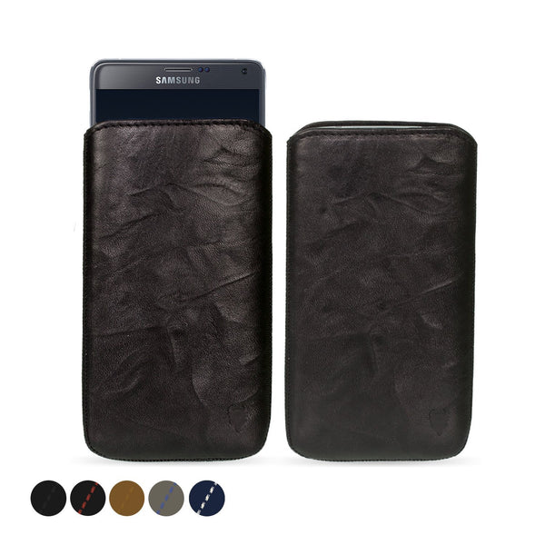 Artisanpouch genuine full-grain European leather pouch case - for Samsung Galaxy Note 4