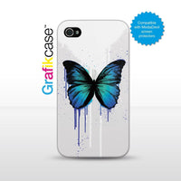 Grafikcase iPhone 4/4S case: Butterfly (Blue) by RYCA