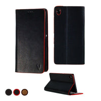 Artisancover genuine European leather case with integrated stand and card holders - Sony Xperia Z3