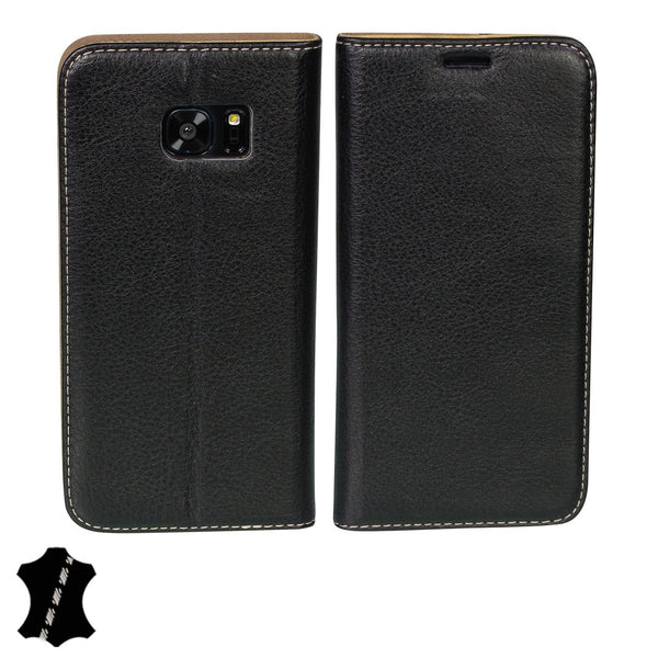 Artisancover genuine European leather case with integrated stand and card holders - Samsung Galaxy S7 Edge - 3rd Generation