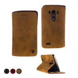 Artisancover genuine European leather case with integrated stand and card holders - LG G3