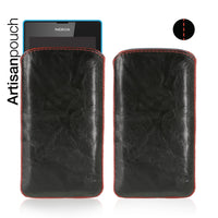 Artisanpouch genuine full-grain European leather pouch case - for Nokia Lumia 520