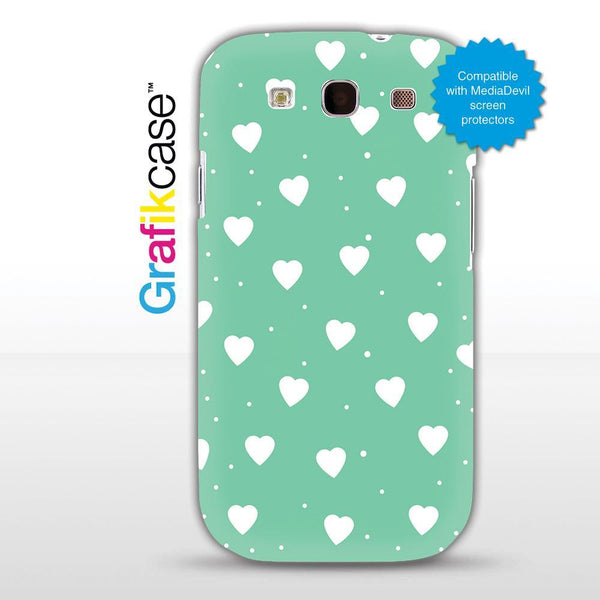 Grafikcase Samsung Galaxy S III case: Peppermint Hearts - Glossy