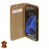 Artisancover genuine European leather case with integrated stand and card holders - Samsung Galaxy S7 - 3rd Generation