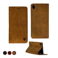 Artisancover genuine European leather case with integrated stand and card holders - Sony Xperia Z3