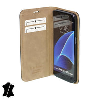 Artisancover genuine European leather case with integrated stand and card holders - Samsung Galaxy S7 Edge - 3rd Generation