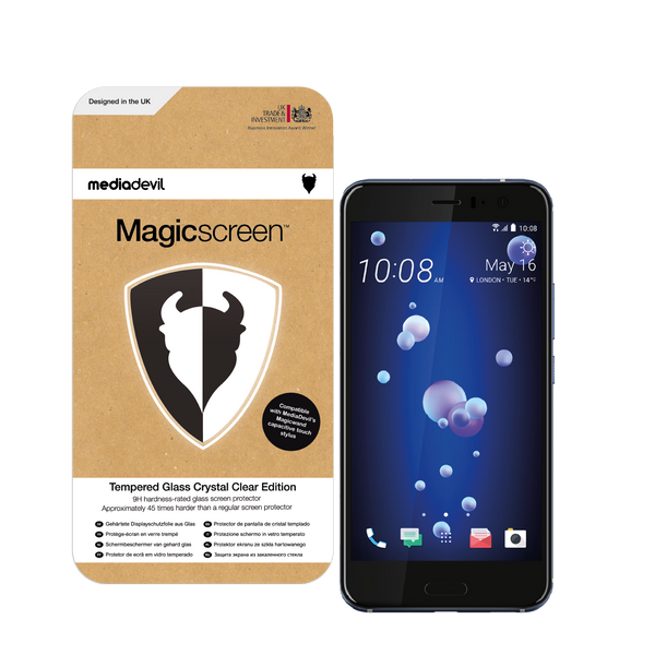 Magicscreen screen protector: Tempered Glass Clear (Invisible) edition - HTC U11 -  (1 x Glass Screen Protector)