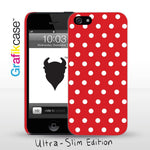 Grafikcase case: White Polka Dots on Red