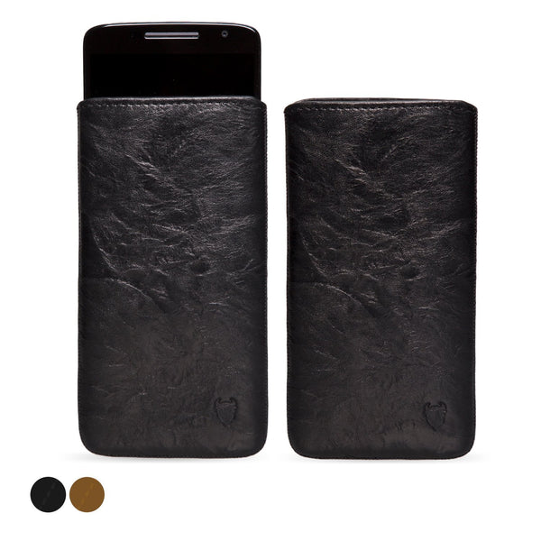 Artisanpouch genuine full-grain European leather pouch case - for Motorola Moto X Play