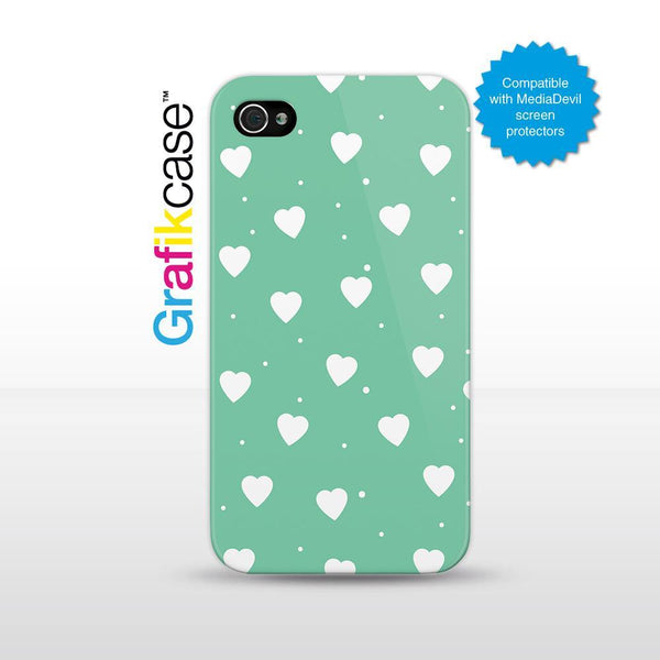 Grafikcase iPhone 4/4S case: Peppermint Hearts