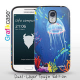 Grafikcase Samsung Galaxy S4 case: Jellyfish by Milo Tchais