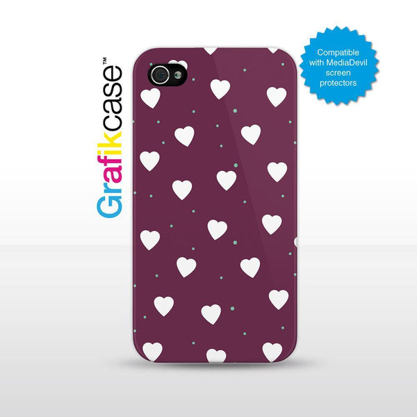 Grafikcase iPhone 4/4S case: Confetti Hearts