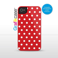 Grafikcase case: White Polka Dots on Red