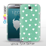 Grafikcase Samsung Galaxy Note II / 2 case: Peppermint Hearts - Glossy