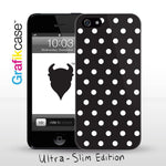 Grafikcase case: White Polka Dots on Black