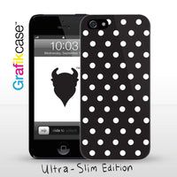 Grafikcase case: White Polka Dots on Black