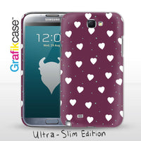 Grafikcase Samsung Galaxy Note II / 2 case: Confetti Hearts - Glossy