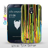 Grafikcase Samsung Galaxy S4 case: Colour Drops by Milo Tchais